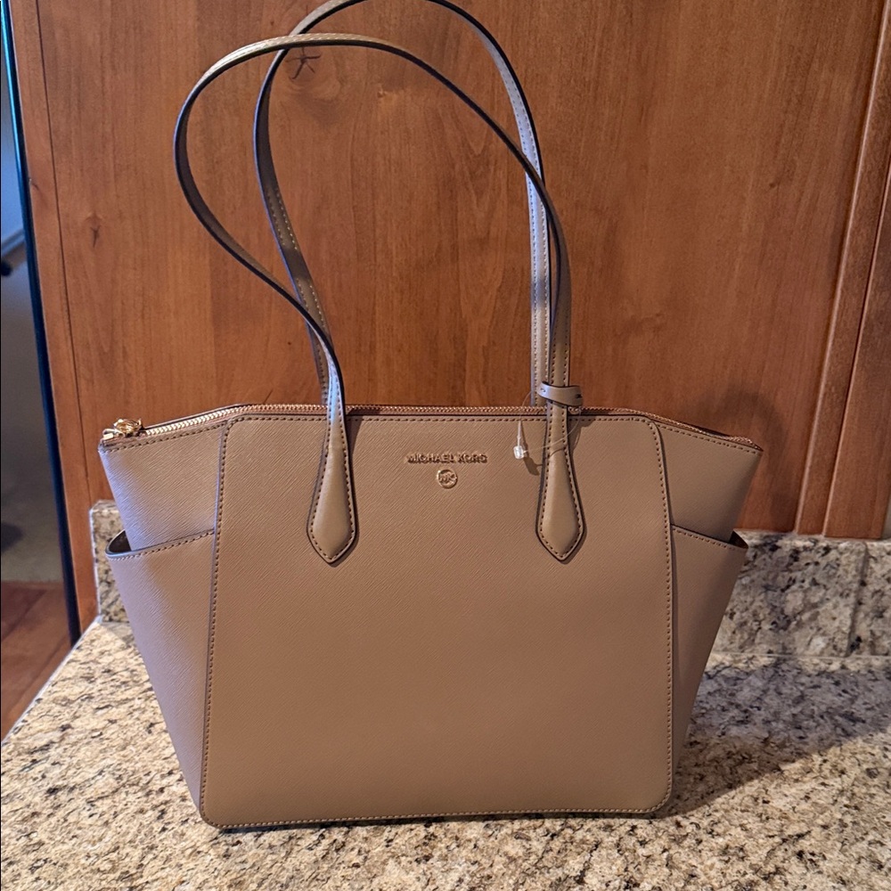 Michael Kors Beige Leather Tote
